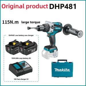 (100% original) Cordless Drill Impact DDF481 brushless screwdriver 18V lithium battery electric screw driver household electric drill