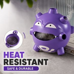 Mosquito Coil Holder Tray Cartoon Enclosed Incense Stand Heat Resistant Ash Catcher Purple