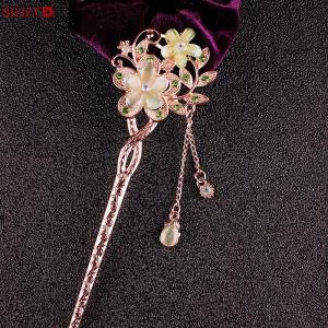 🚚【Local Express Delivery】🚚 Hair Pin Double Flower Rhinestone Hair Stick Hair Clip
