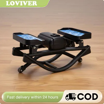 Loviver Quiet Mini Stepper Leg and Waist Training Stair Stepper Full Body Workout Cardio Step Machine Calorie-Burning Burning for Beginners Home Indoor Small Space