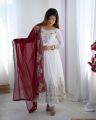 anarkali kurti with duppata. 