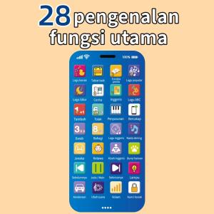 🔥Local delivery🔥Malay Bilingual Mobile Phone Toys Baby Early Education Toys Includes stories mathematics music biology Toy for kid Age1-6