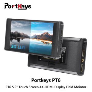 Portkeys PT6 5.2" Touch Screen 4K-HDMI Display Photography Camera Monitor Real Time Monitoring Suitable For Sony A7m34K DSLR External Screen Camera Viewfinder Camera Accessories