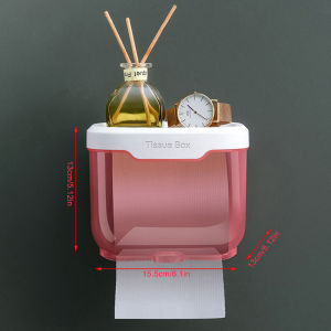 Wall Mounted Bathroom Tissue Storage Box Waterproof Home Phone Holder Cover Toilet Paper Holder