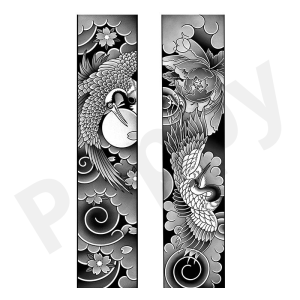 Hình xăm dán vòng tay nhật cổ ( Kích Thước cả tấm 12cm x 18cm