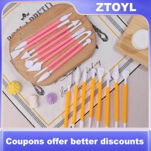 【ZTOYL】 8pcs Set Clay Modeling Tools Plastic Wax Carving Pottery Tools Carving Sculpture Shaper Polymer Clay Sculpting Set