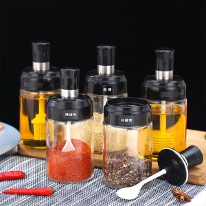 Toples bumbu dapur yang di lengkapi dengan sendok tempel di tutup botol kaca/toples unik