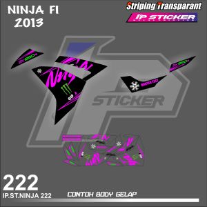 NINJA 250 FI 2013 (COD) STIKER STRIPING MOTOR KAWASAKI NINJA 250 FI HOLOGRAM DAN TRANSPARAN KODE 222