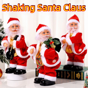 YUDESHUI Đang đứng Đồ trang trí ông già Noel Điện với âm nhạc Búp bê hình ông già Noel nhảy múa Hài hước Đồ trang trí cây Giáng sinh Đồ dùng cho năm