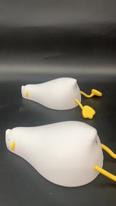 Lying Flat Duck Night Light Silicone Dimmable Nightlight Rechargeable Bedside Touch Lamp for Breastfeeding Kawaii Room Bedroom Home Decoration