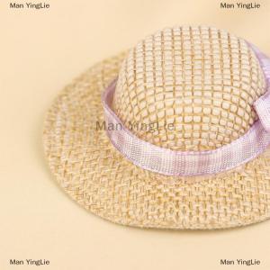 [COD] Man YingLie 2Pcs Miniature Straw Hat Mini Doll Straw Hats With Bow Hat Doll House Ornament Hand Weaved Dollhouse Accessories
