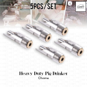 (5PCS/SET) SUS304 Stainless Steel / Brass Copper / Chrome Metal Auto Pig Hog Swine Drinker Livestock