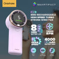 Orashare HF03 Mini Fan Portable Rechargeable 3 Wind Speeds Handy and Lightweight With Built in 1500mAh Digital Display Long Battery Mini Handheld Fan For Commuting To Work And Outdoor Sports. 