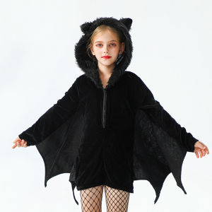 Purim Bat Jumpsuit For Girl Costume Creepy Vampire Animal Spooktacular Outfit Cosplay Carnival Halloween Fancy Party Dress2026