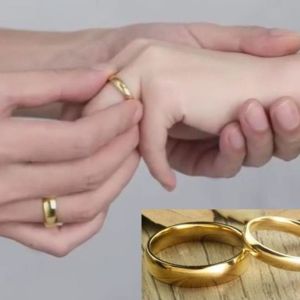 High quality couples ring 18k gold engagement ring