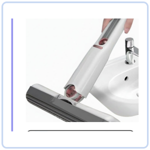 Mini Sponge Mop for Sink and Kitchen Hands-Free Foldable Desktop Cleaning Tool with Absorbent Head