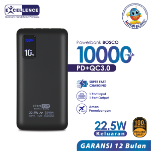 EXCELLENCE Powerbank Bosco 22.5W Daya Power Kapasitas 10.000mAh Original High Quality