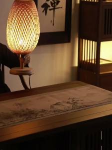 Lamp Bedroom Desk Lamp Reading Light Table Lamp Bedroom Bedside Lamp Japanese-Style Ambience Light Rattan Table Lamp 4dian American Table Lamp Night Lamp