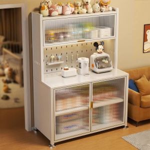 Kitchen shelving Multi-layer household storage cabinets dust-proof multi-function bowls side cabinets Storage cabinets