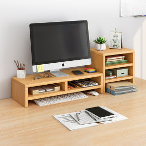 SPRING HOMEชั้นวางจอคอมพิวเตอร์ จัดชุดพร้อมลิ้นชัก ที่วางจอคอม โต๊ะวางคอม ไม้คุณภาพ ชั้นวางจอคอมพิวเตอร์ Laptop stands