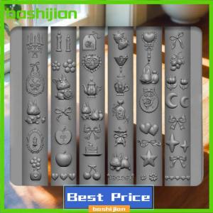 bashijian แม่พิมพ์ซิลิโคน3D สำหรับการออกแบบเล็บบรรเทาโบว์สตรอเบอรี่บาร็อคการทำเล็บมือแม่แบบแผ่นเครื่องมืออุปกรณ์เสริม