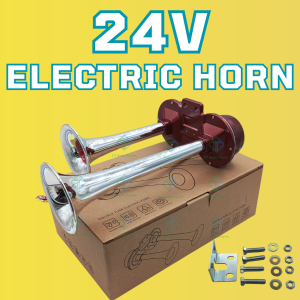Dual Trumpet Electric Horn 12V 24V Super Loud Decibel High Frequency For Lorry Truck Heavy Duty