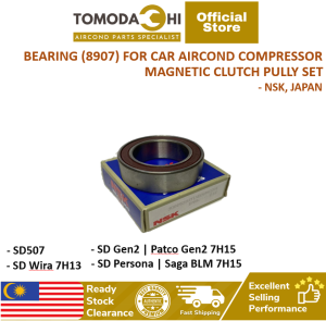 TOMODACHI Compressor Bearing NSK 6907 Original Japan For Model Sanden SD507  7H13 8903 SD Wira  7H15 Proton Gen2 Persona Saga BLM  Magnetic Clutch Pully Bearing