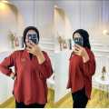 OUTER BABY CRUSH ATASAN WANITA BELAHAN SAMPING LIVIA BLUS BAJU WANITA BLOUSE KEKINIAN. 