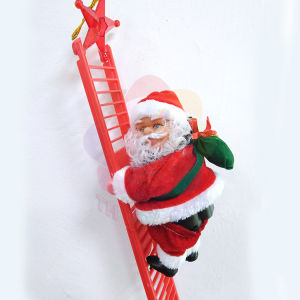 Đồ chơi Ông Già Noel Leo Thang Christmas trang trí Cây Giáng Sinh Trong Nhà Ngoài Trời sinh động cho người lớn và trẻ em