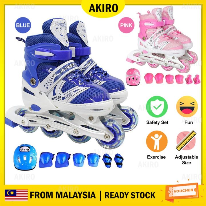 AKIRO Malaysia Adjustable Outdoor Sports Kid Children Inline Skates 4