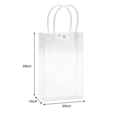 (JIJI.SG x ONES) AURELIE Transparent Clear PVC Shopping Bag - Gift Bag / Tote / Present / Packing