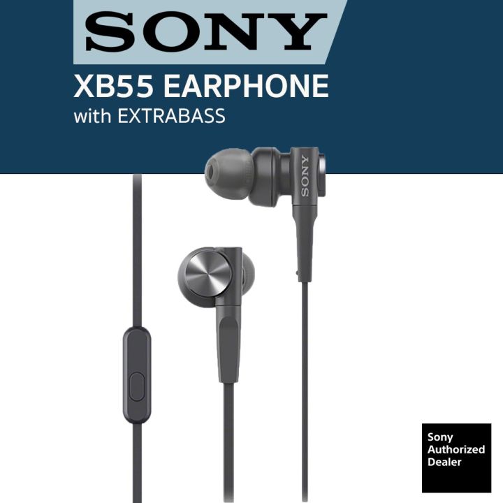 SONY MDR-XB55AP Original Premium In-Ear Extra Bass Headphones