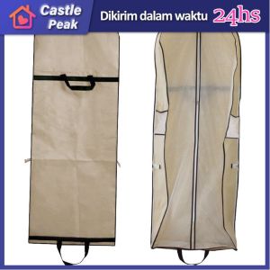 Gaun Pengantin Tas Pakaian Menggantung Pakaian Gaun Pakaian Setelan Mantel Penutup Debu Tas Penyimpanan Rumah untuk Gaun Pengantin