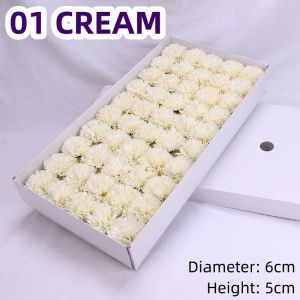 READY STOCK 50pcs Carnation Soap Flower Head with base Bouquet Bunga Sabun Wangi 康乃馨香皂花