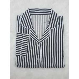 Piyama Salur Dewasa  Setelan Baju tidur wanita lengan panjang