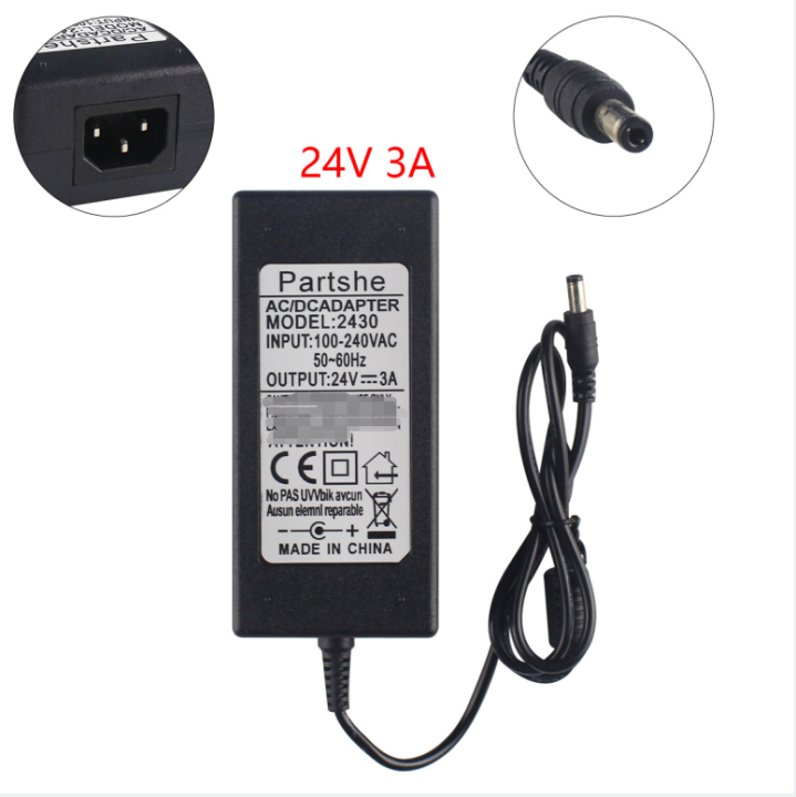 24V 3A 5.5mm * 2.5mm AC/ DC New compatible power adapter for Zebra