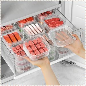 กล่องอาหาร แบ่งส่วน ทนต่อการแช่แข็งและทนต่ออุณหภูมิต่ํา การใช้งานต่างๆ ความจุขนาดใหญ่ ทนต่อแรงกระแทก