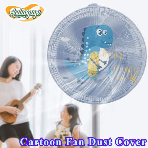 Aoduoyaya Cartoon Fan Dust Cover Anti Pinch Hand All-inclusive Round Stand Up Washable Safety Fan Cover