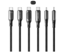 VENTION สายชาร์จ 2M COTTON BRAIDED USB 2.0 C MALE TO C MALE 5A CABLE WITH LED DISPLAY 2M BLACK ZINC ALLOY TYPE : TAYBH. 