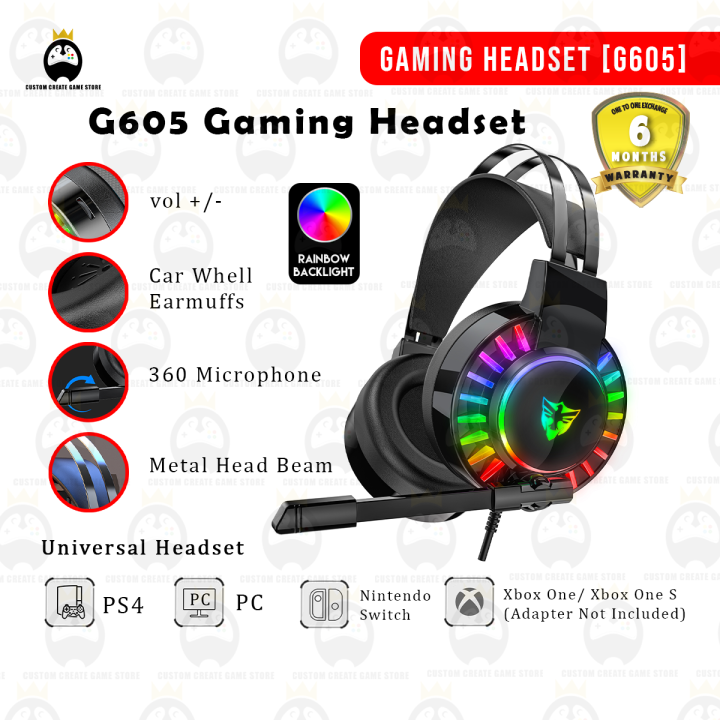 Gamwing Gaming Headset RGB Headphones G605 Wired Headphones with