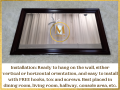 WALL MIRROR WITH WOOD FRAME (Salamin) size: 40 inches by 24 inches. 