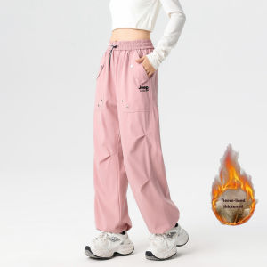 Jeep tinh thần không thấm nước và Windproof quần dài Phụ nữ mùa đông quần giữ ấm màu hồng (S-3XL)