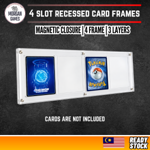 【Morgan Games】[Ready Stock]  4 Slot Magnetic Recessed Card Holder | Fits Standard Size TCG