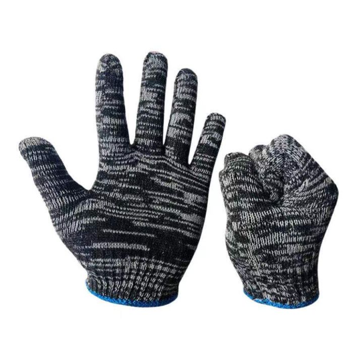 Lazada Black Gloves Cotton Men Women Unisex Knitted Fingerless