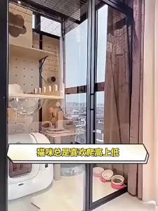 Urban Echo Panoramic Glass Cat Villa Cat House Cat Shelter Large Luxury Extra Large Cat Cage Cat House Custom  Shop Cat Cabinet