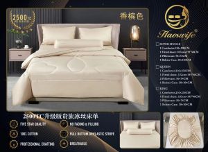 [MyChampaign 香槟色] 2500TC Ice Silk Hotel Bedsheet Set 升级版贵族冰丝床单