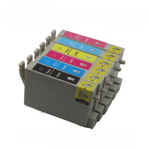 Compatible T0491‑T0496 Ink Cartridges Replacement for Epson Stylus Photo R210 R230 R310 R350 RX510 RX630 RX650 Printers 6‑Color Set BK/C/M/Y/LC/LM 18ML Per Cartridge 2‑Year Shelf‑Life