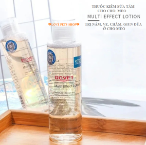 Thuốc kiêm sữa tắm trị viêm da kháng khuẩn ve nấm chàm cho Chó Mèo DCVET chai 200ml (mẫu mới) - Love Pets Shop