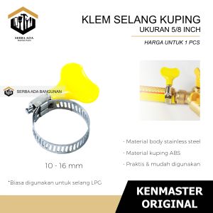 KLEM SELANG 1 5/8 3/4 INCH + BUKAAN KUPING TNP OBENG PENGENCANG IKAT SELANG SERBAGUNA KUAT