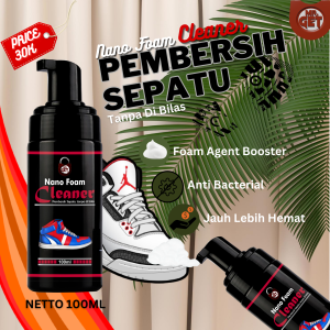 Nano Foam Shoes Cleaner Waterless Pembersih Sepatu Kotor Tanpa Bilas 100 ml